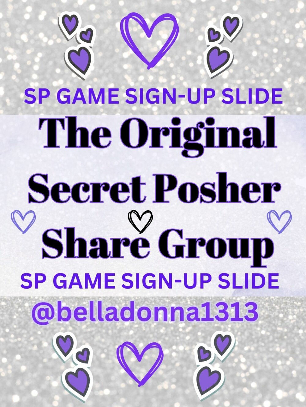 NEW SECRET POSHER SIGN UP LISTING READ INFO AND COMMENT XO TY
